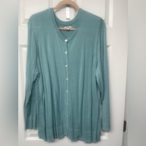 Croft & Barrow 3x Seasalt (grey/blue/green) Button Front Cardigan Sweater
